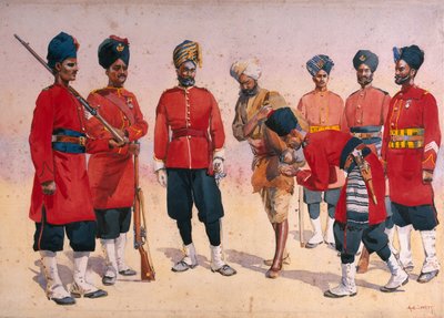 Soldaten des Rajput-Regiments, Illustration für 
